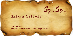 Szikra Szilvia névjegykártya